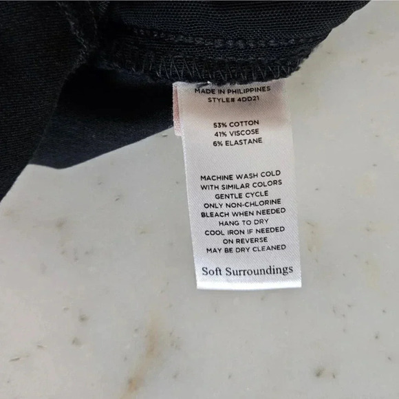 Soft Surroundings Women’s Straight Leg Ankle Pants TL Black - Picture 6 of 6